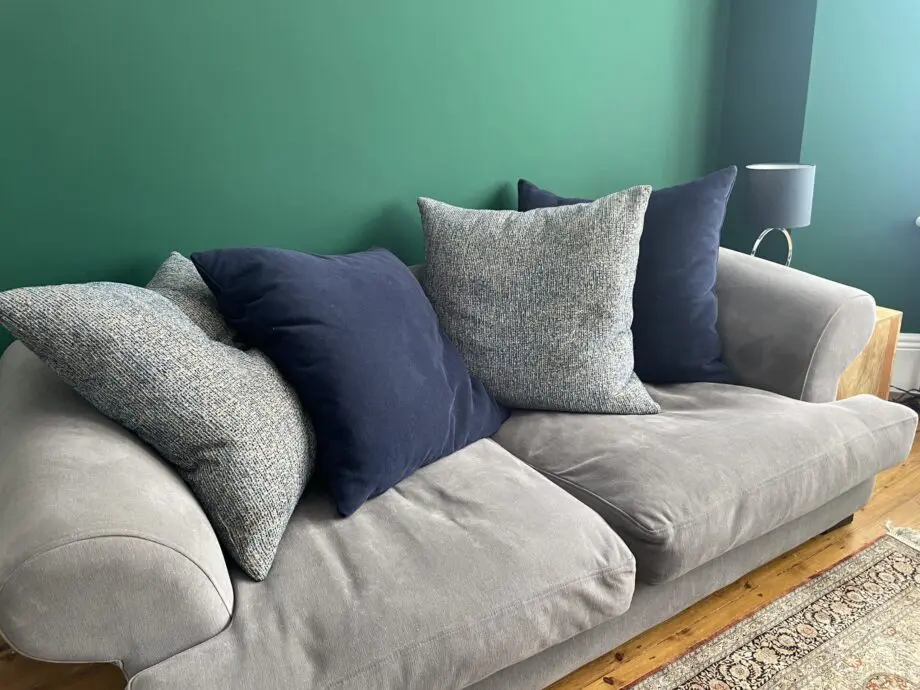 3 seater grey quality sofa handmade by RAFT