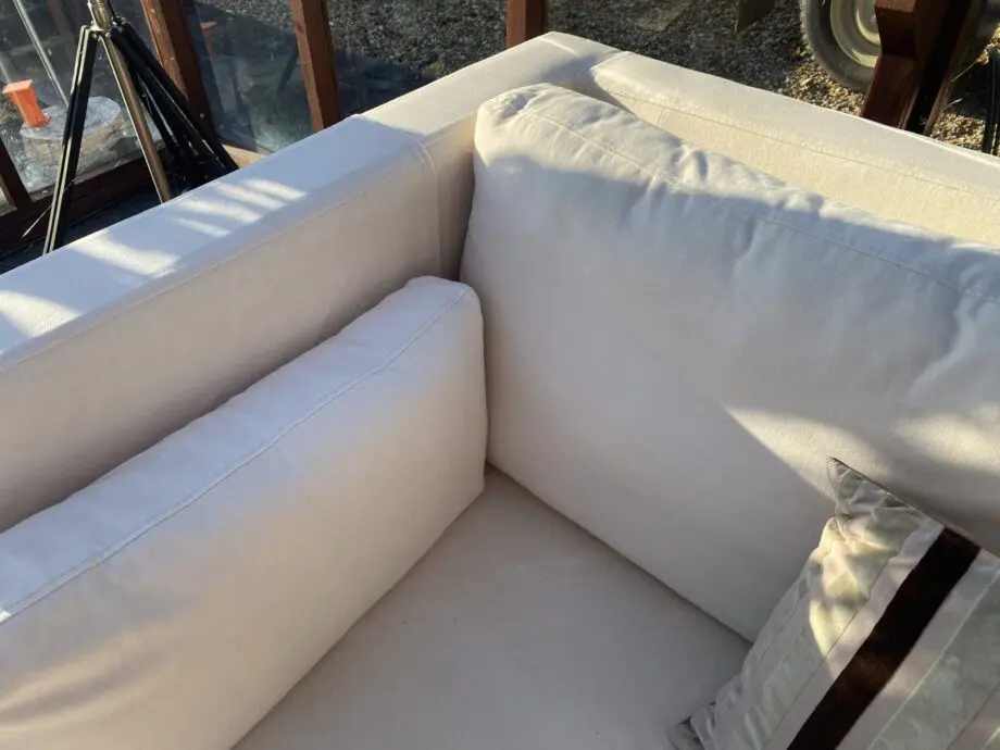 A PAIR of two seater sofas made by MultiYork