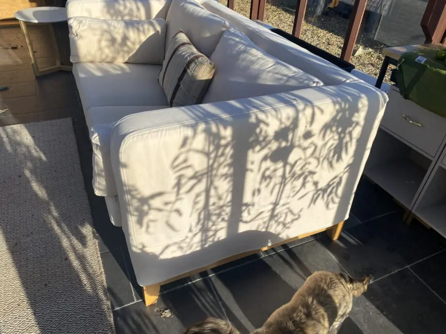 A PAIR of two seater sofas made by MultiYork