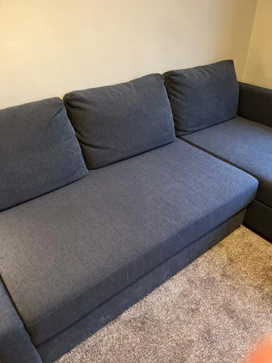 Ikea Frihiten L shaped sofa bed dark grey