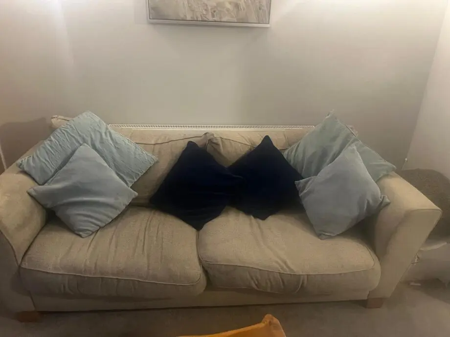 Cream sofa