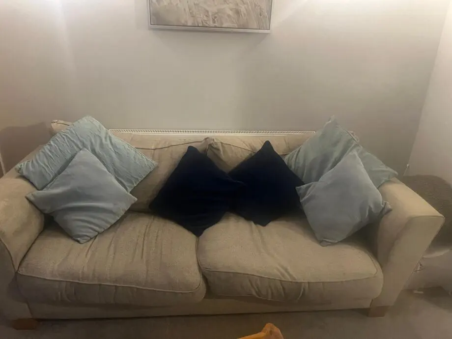 Cream sofa