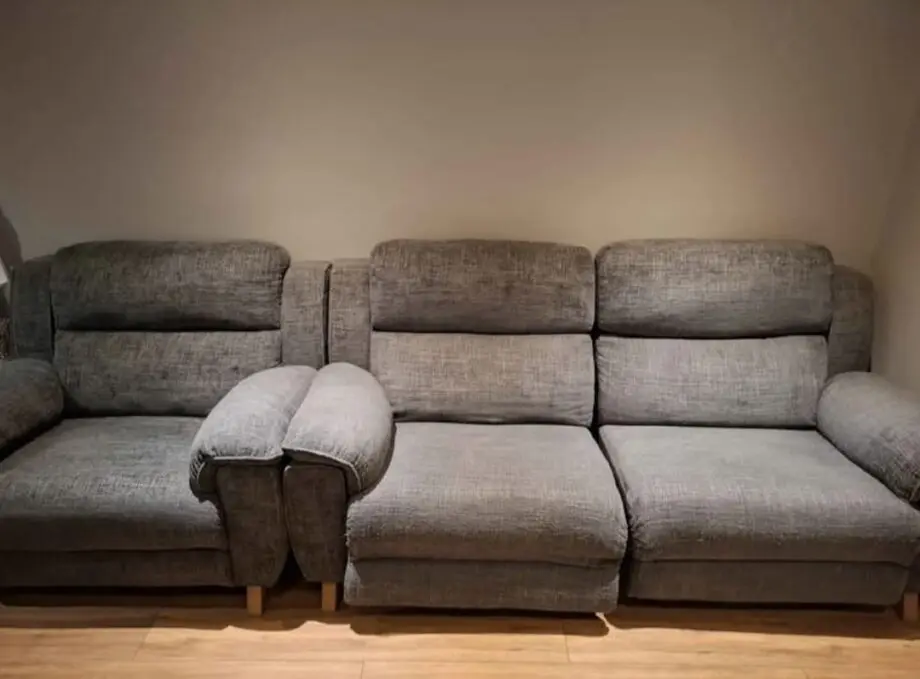 Laz-boy electric recliner sofa and electric recliner cuddle chair.