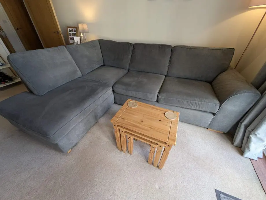 DFS Orka grey right-hand corner sofa