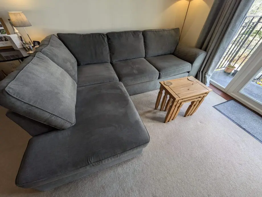 DFS Orka grey right-hand corner sofa