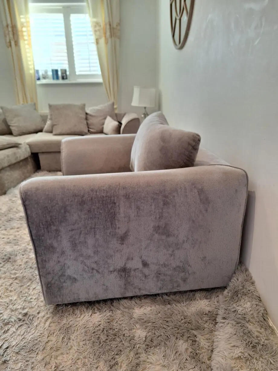 Light grey single sofa