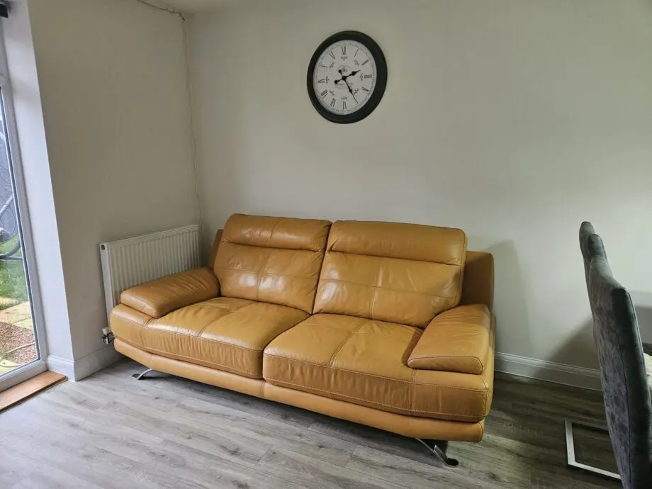 Islington Mustard Leather 3 Seater Sofa