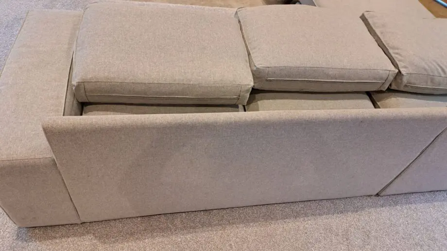 Ikea kivik 3-seat sofa with chaise longue, Tibbleby beige/grey