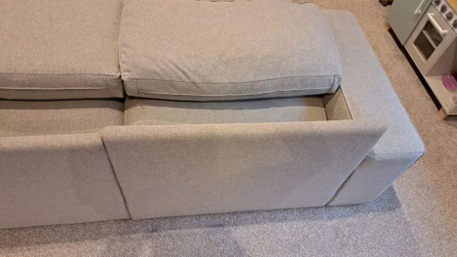 Ikea kivik 3-seat sofa with chaise longue, Tibbleby beige/grey