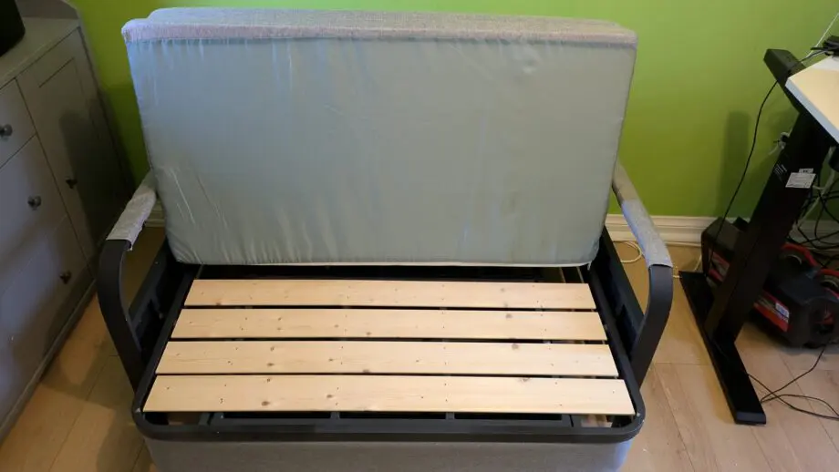 Sleeper sofa, gray, two seater
