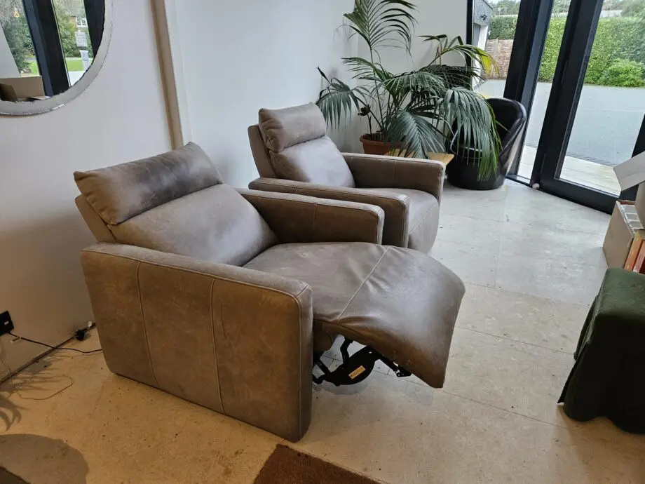 Soft leather electric recliners
