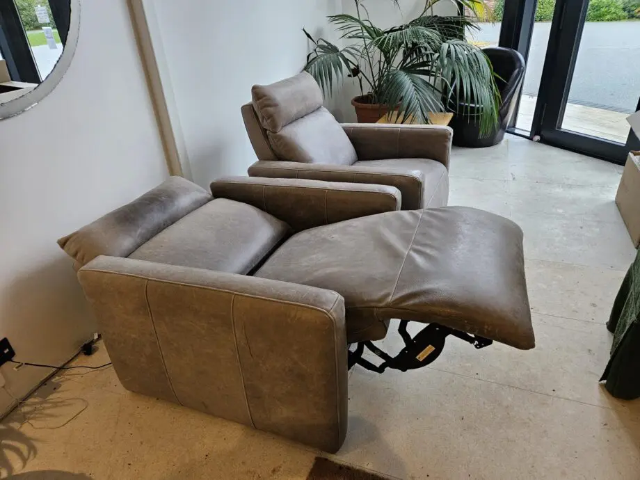 Soft leather electric recliners