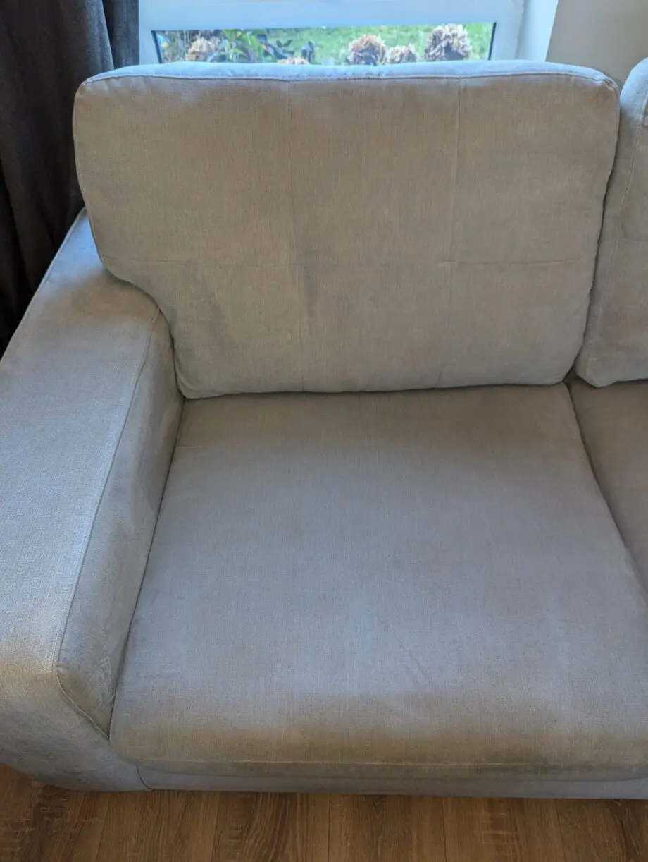 DFS Fabric Light Blue 3 Seater Sofa