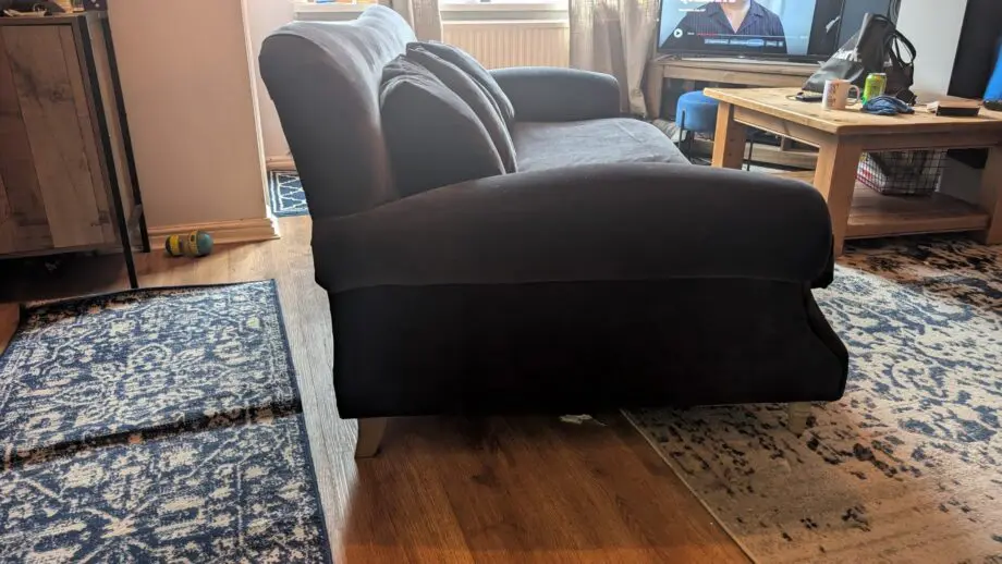 Loaf 'crumpet' ink blue clever velvet sofa