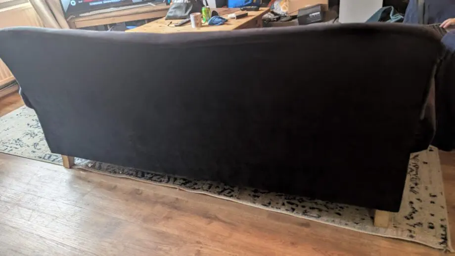 Loaf 'crumpet' ink blue clever velvet sofa