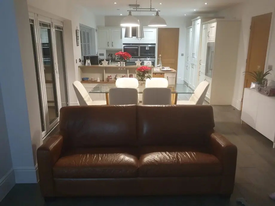 3 seater brown leather next couch
