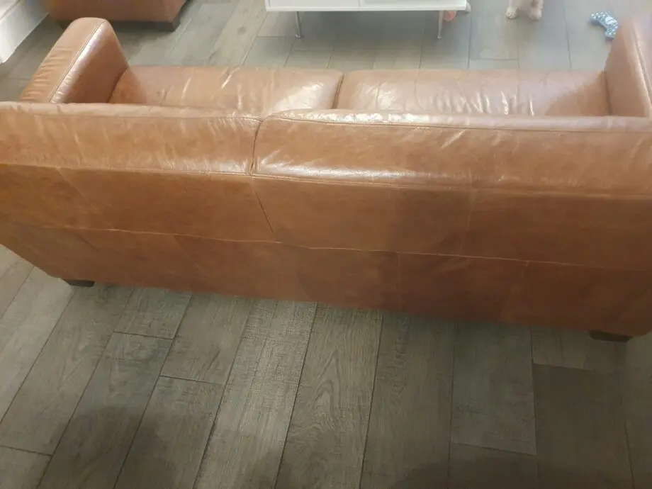 3 seater brown leather next couch
