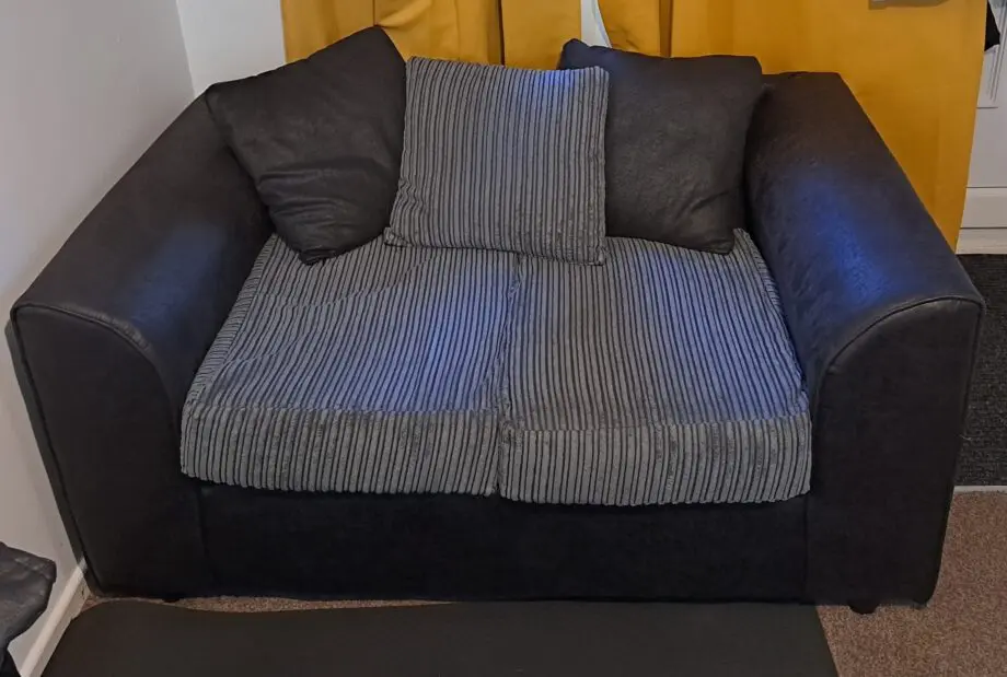 Two tone three and two seat sofa set