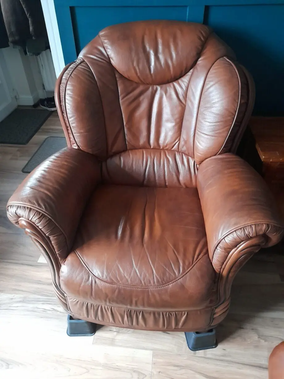 Tan leather