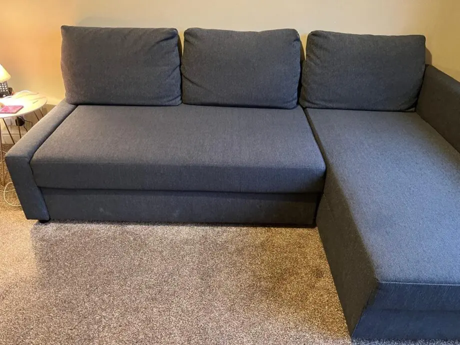 Ikea Frihiten L shaped sofa bed dark grey