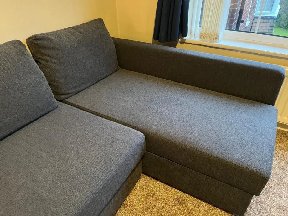 Ikea Frihiten L shaped sofa bed dark grey