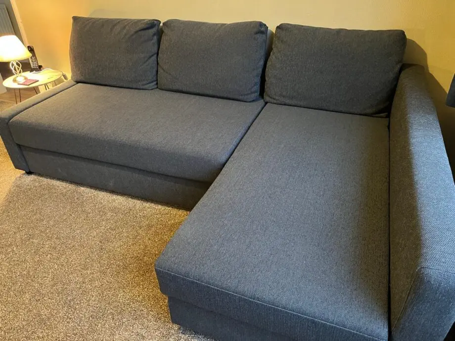 Ikea Frihiten L shaped sofa bed dark grey