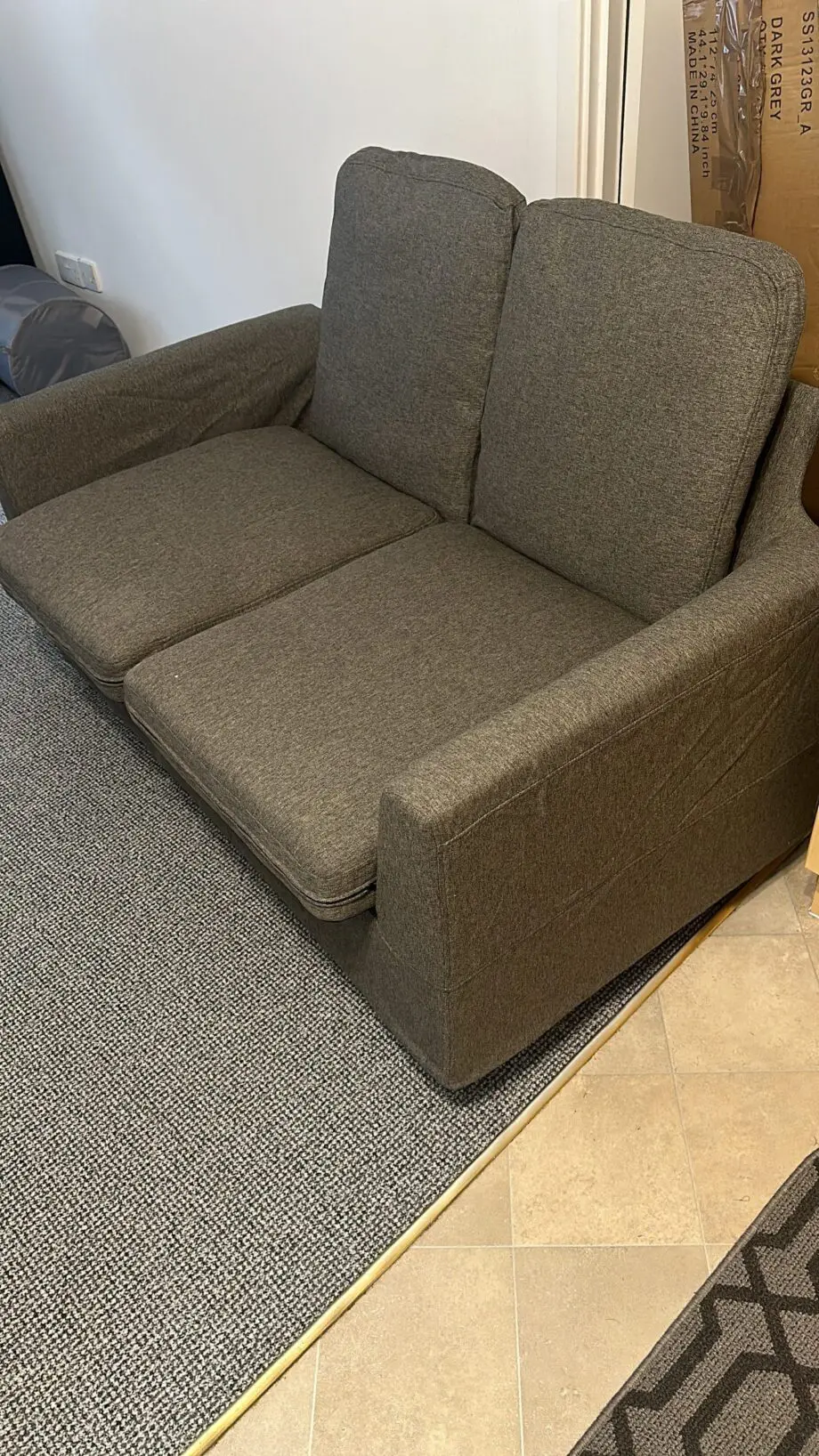 2 seater sofa grey
