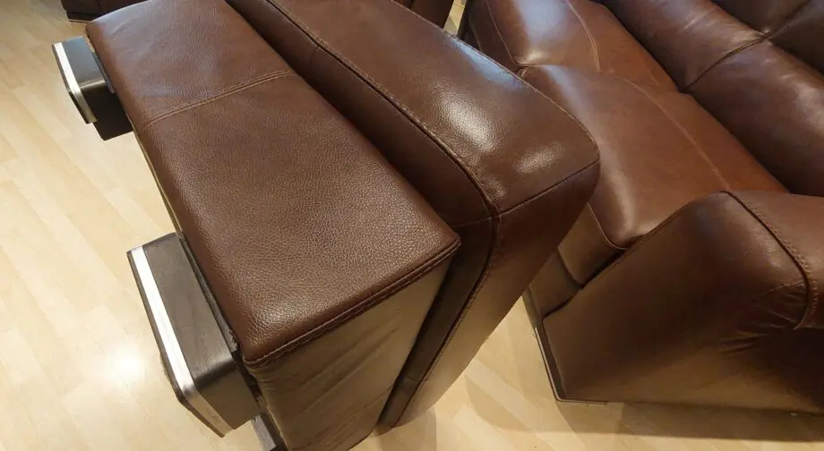 SiSi Italia Lucca 3-Seater Sofas & Footstools Set in Brown Leather – Immaculate Condition – Handmade in Italy – Original Value £6,200