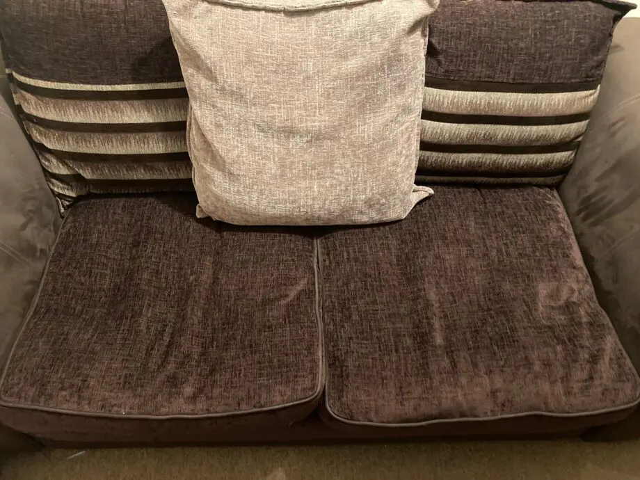 Large brown 2-seater DFS sofa