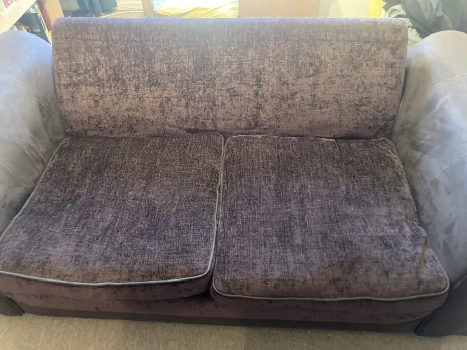 Large brown 2-seater DFS sofa