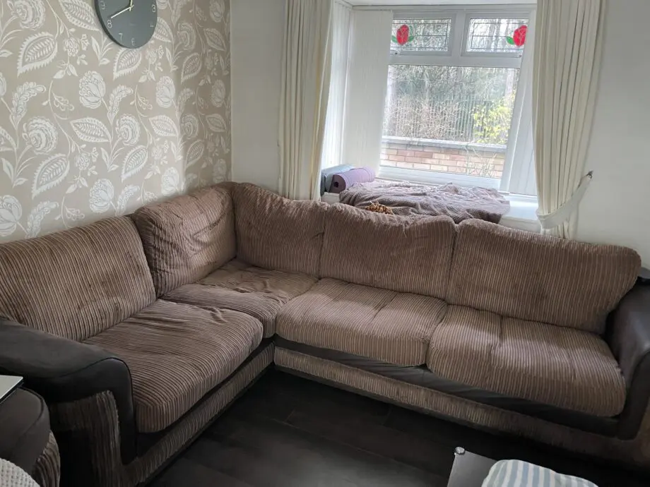 Dfs brown fabric corner set