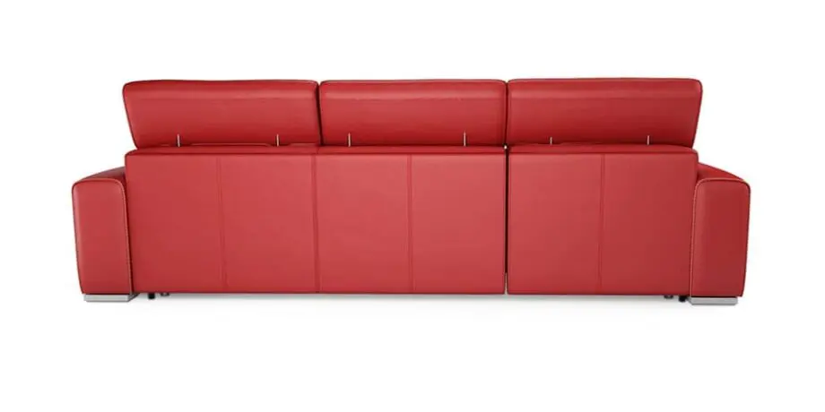 Kalamos/Velocity l Chaise Leather Corner Sofa Bed with small double sofa