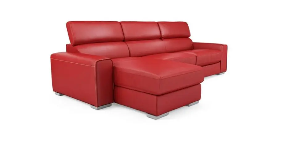 Kalamos/Velocity l Chaise Leather Corner Sofa Bed with small double sofa