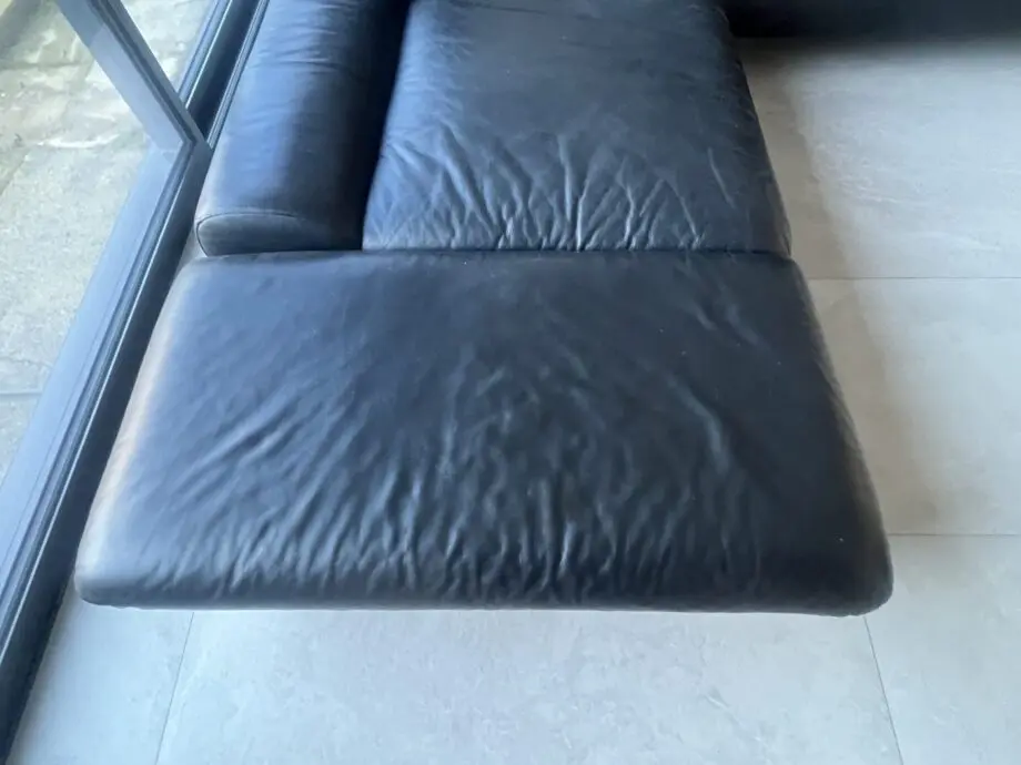 Furniture Village W Schillig Black Leather Corner Sofa