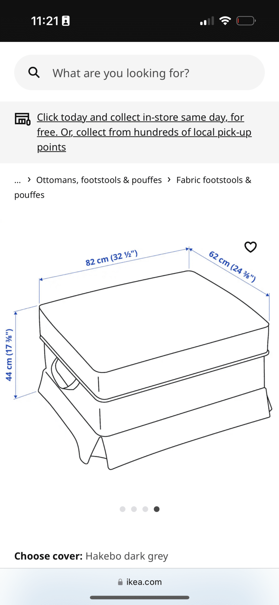Three seat sofa armchair and foot rest Ikea