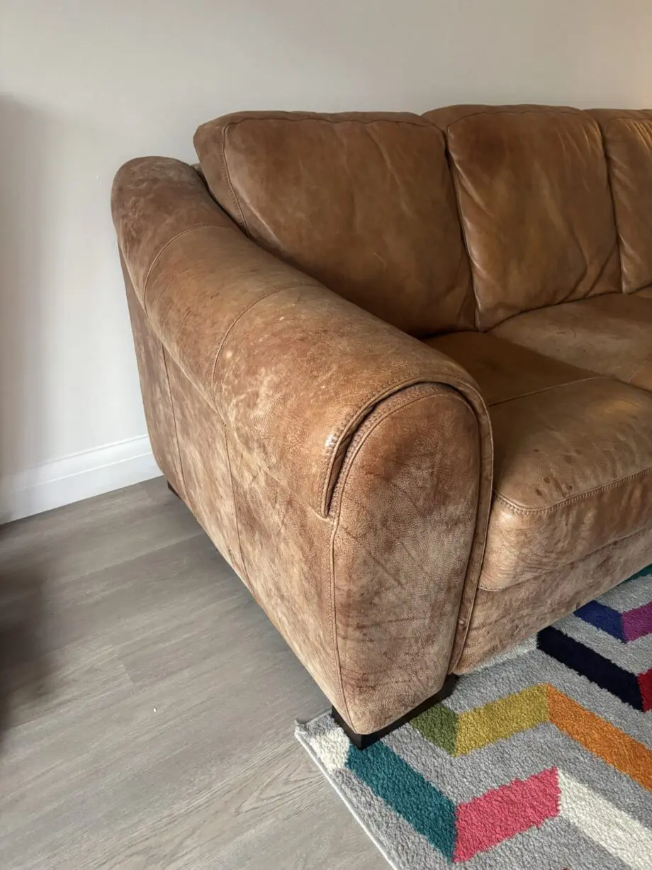 Sofology, Galleria light brown 2 seater leather sofa