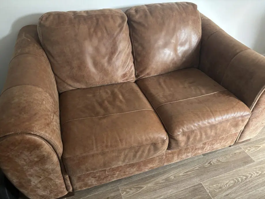 Sofology, Galleria light brown 2 seater leather sofa