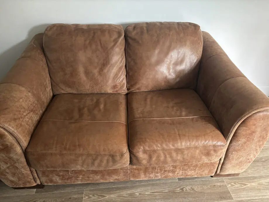 Sofology, Galleria light brown 2 seater leather sofa