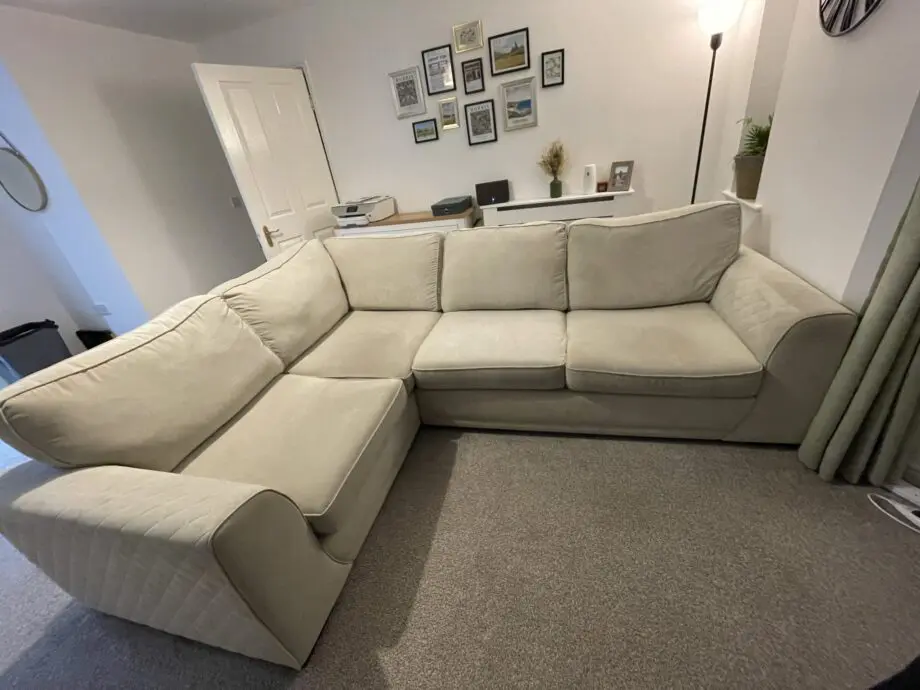 DFS Orka 4 seater corner sofa bed (silver)