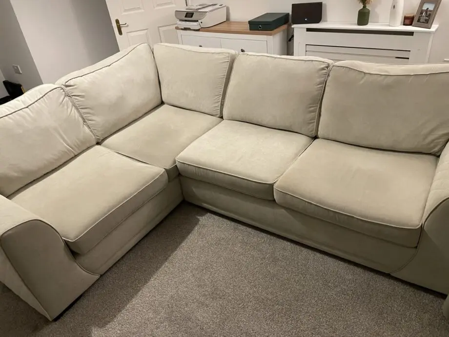DFS Orka 4 seater corner sofa bed (silver)