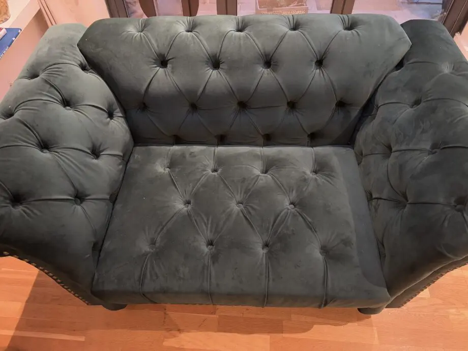 Green Velvet Chesterfield Sofa Set