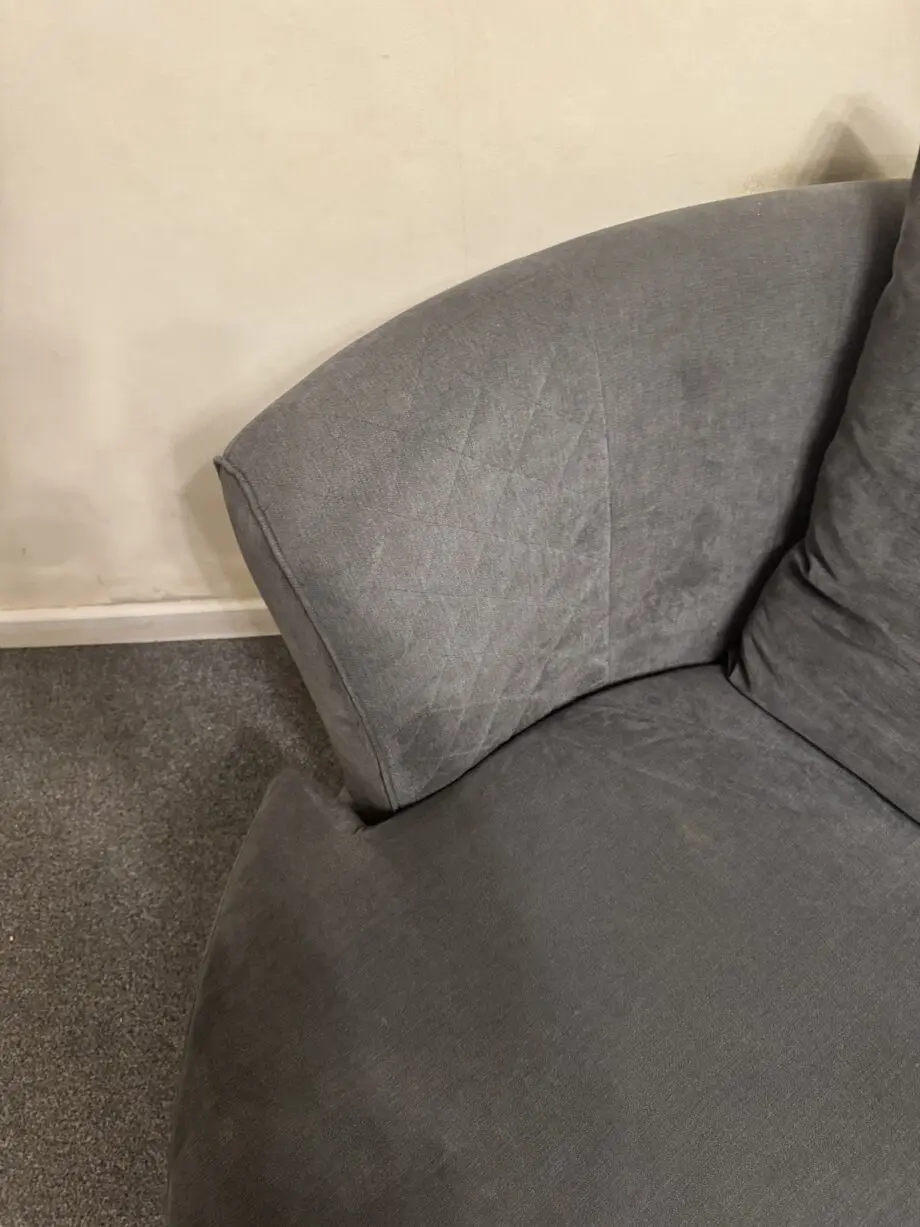 Dfs left side sofa and swivel chair grey