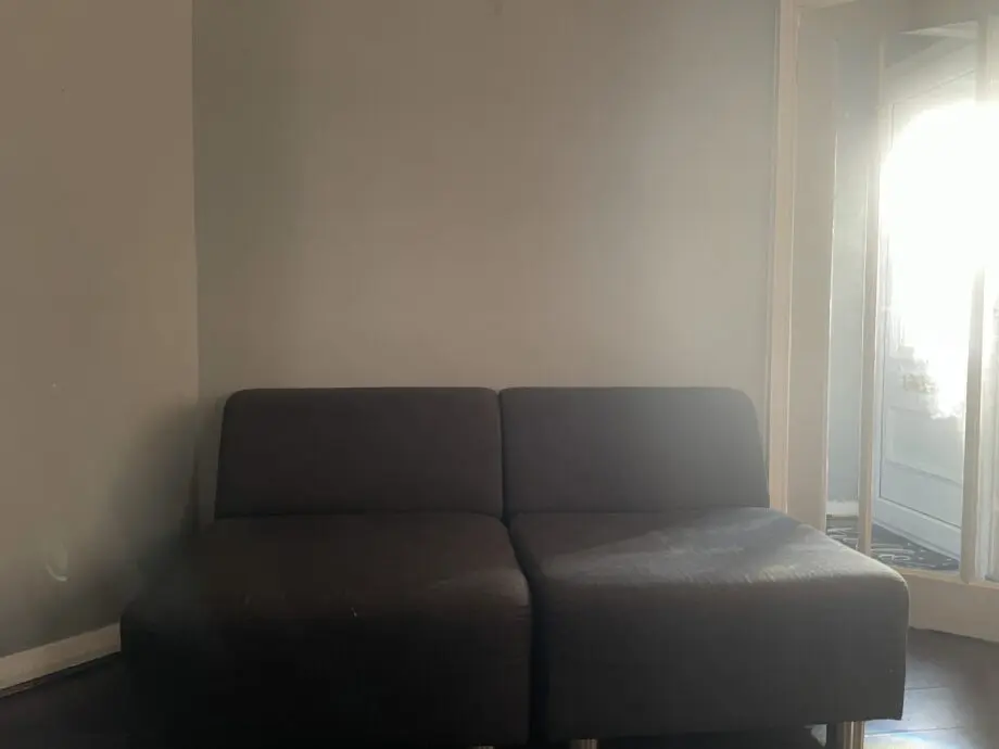 Grey cloth, 4 seater sofa