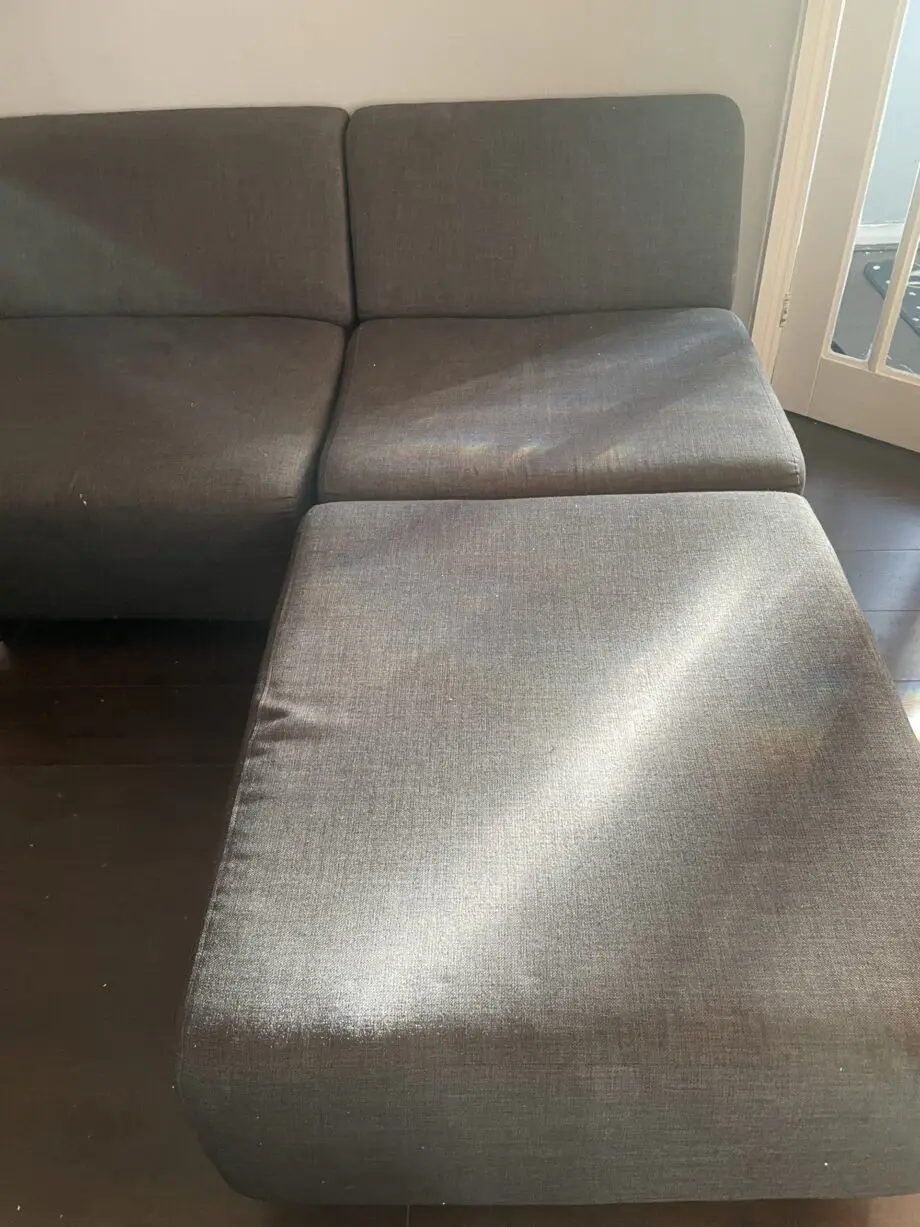 Grey cloth, 4 seater sofa