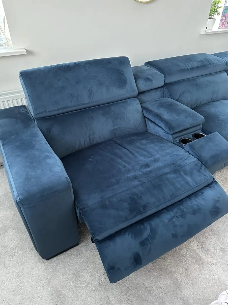 Velvet corner sofa