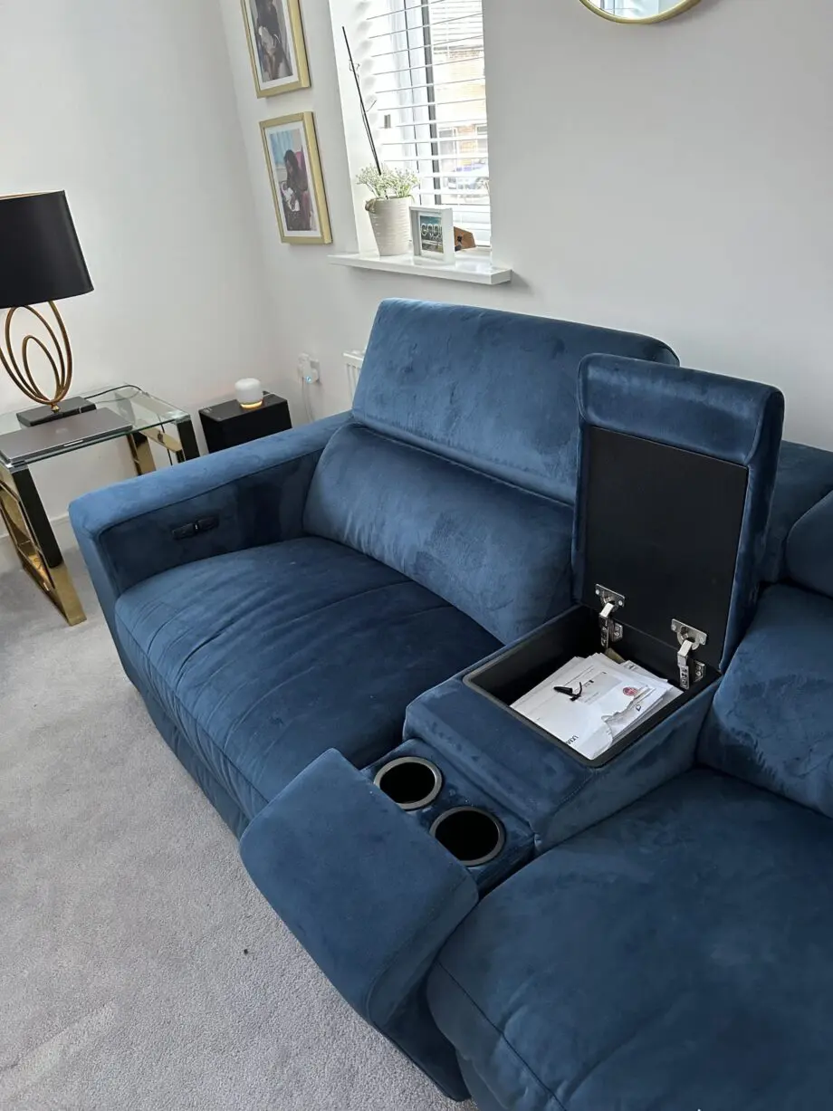 Velvet corner sofa