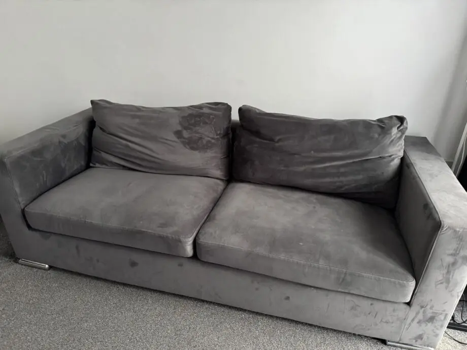 Clara 3 Seater Sofa In Dark Grey Velvet