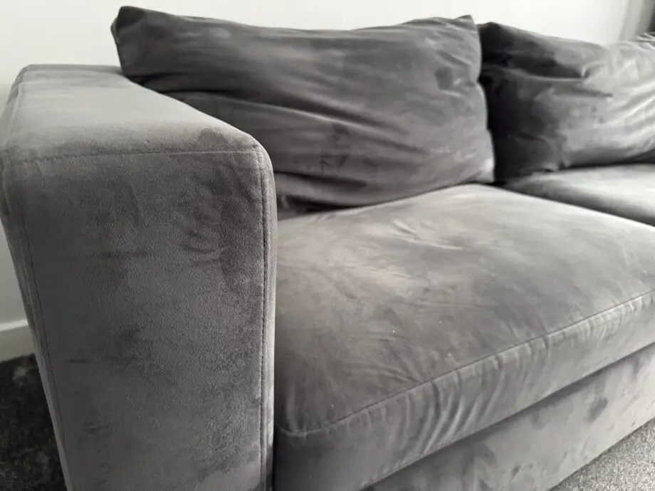 Clara 3 Seater Sofa In Dark Grey Velvet