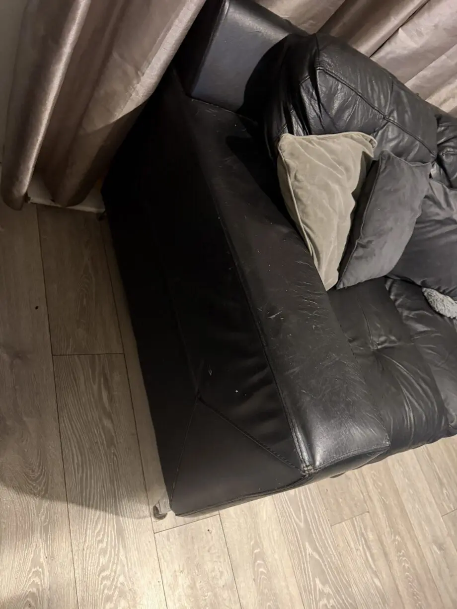 Black leather , big 3/4 seater and a 2/3 seater