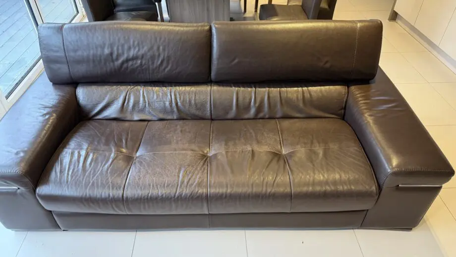 Natuzzi brown 3 seater sofa